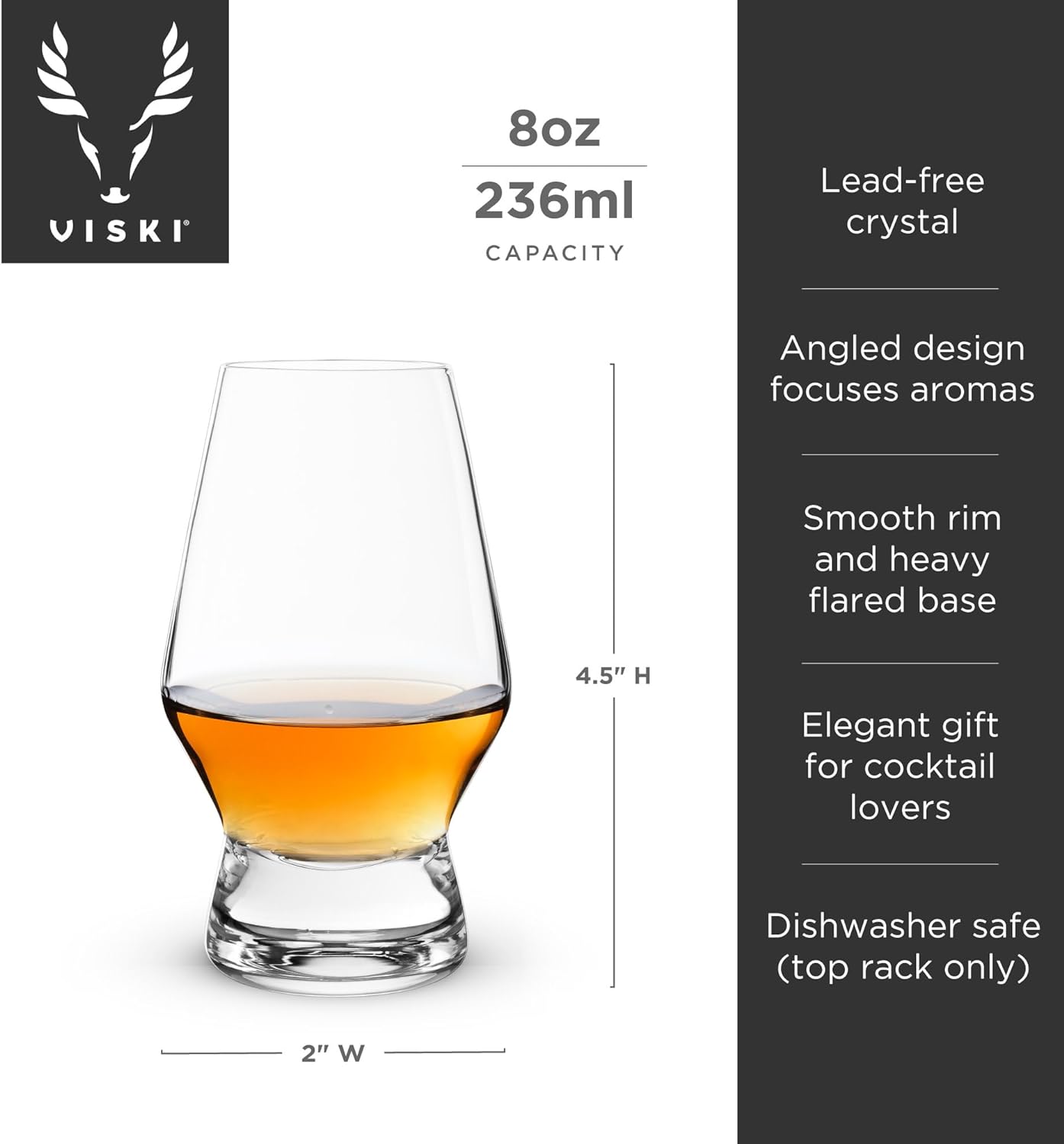 Footed Crystal Scotch Glasses by Viski®