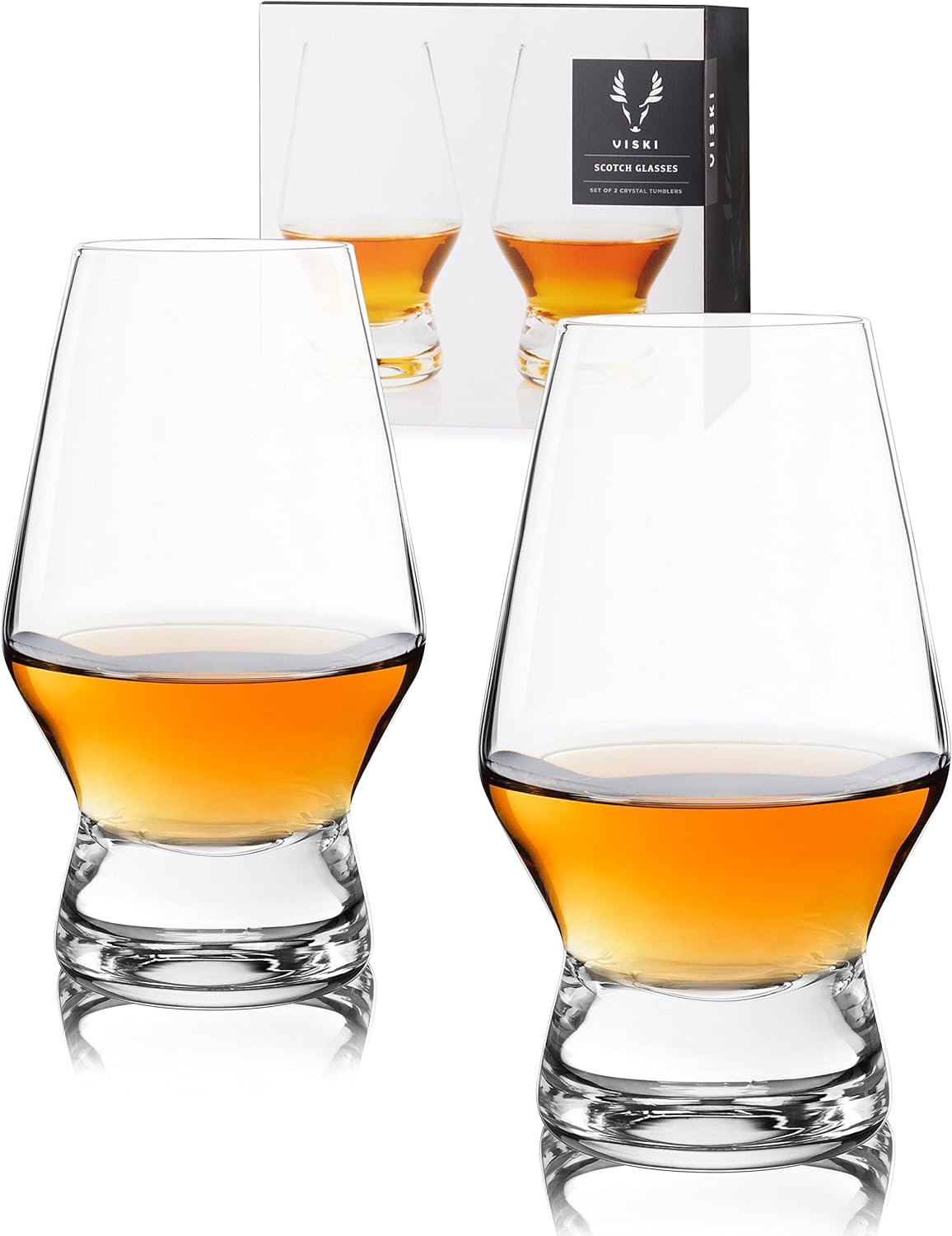 Footed Crystal Scotch Glasses by Viski®